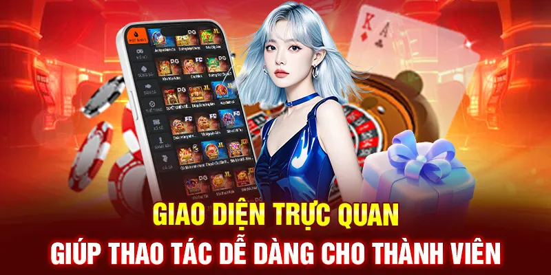 Giao diện trực quan giúp thao tác dễ dàng cho thành viên